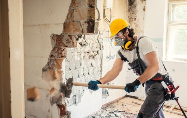 Demolishing work in Dubai by MYTS Technical Services including safe wall removal, construction demolition, and site clearing