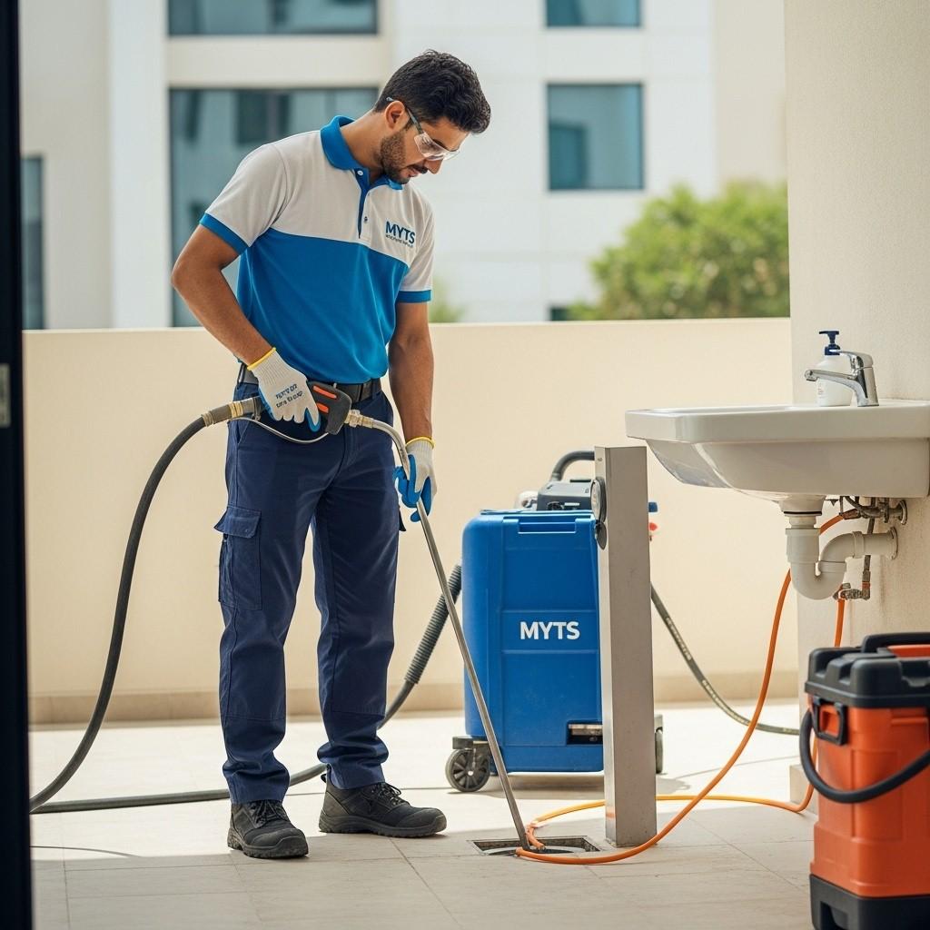 Professional drainage cleaning services in Dubai by MYTS Technical Services for homes and offices