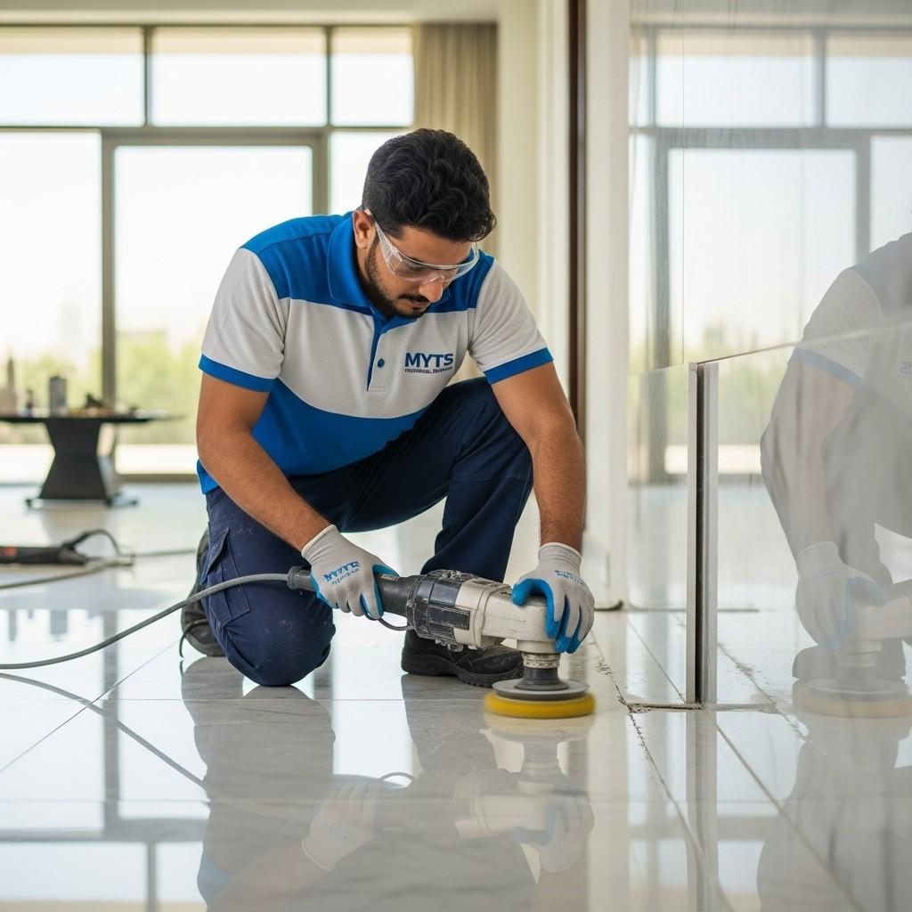 Professional marble polishing and new marble fixing services in Dubai by MYTS Technical Services