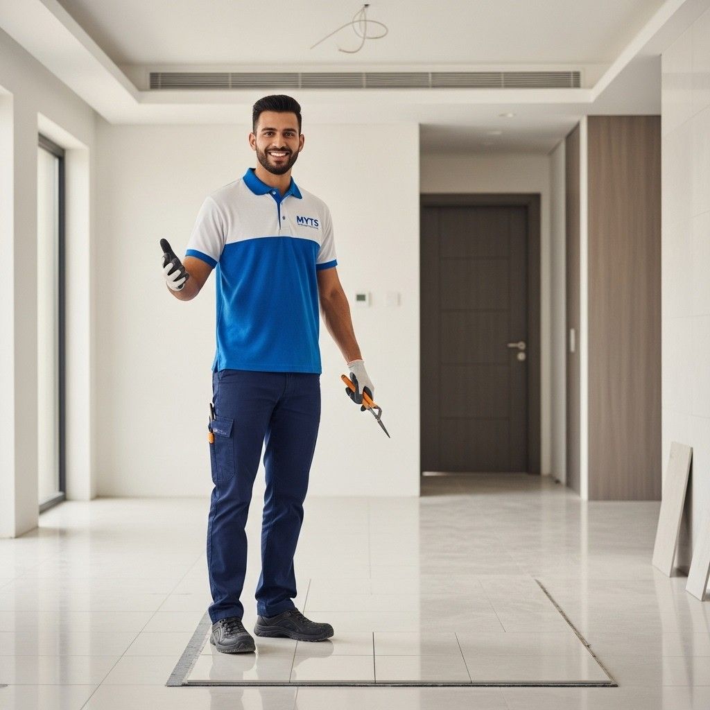 Expert plumber work in Dubai by MYTS Technical Services, including leak repairs and pipe installation