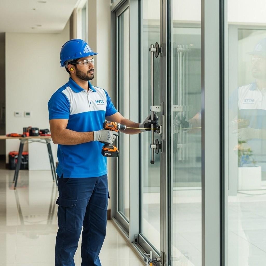 Professional sliding doors and windows installation in Dubai by MYTS Technical Services for homes, offices, and commercial spaces.