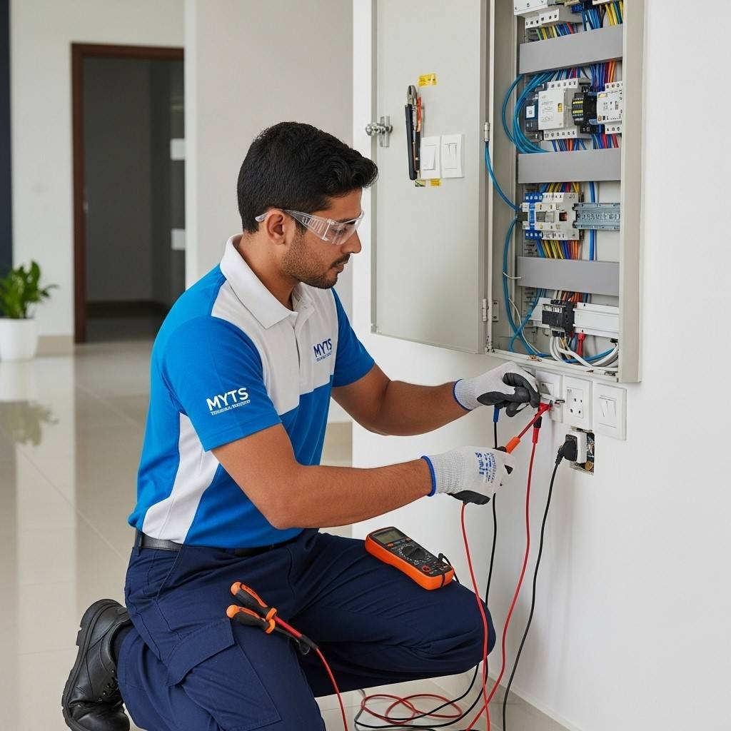Professional switch, socket, and DB panel installation and repair services in Dubai by MYTS Technical Services for homes, offices, and commercial spaces.