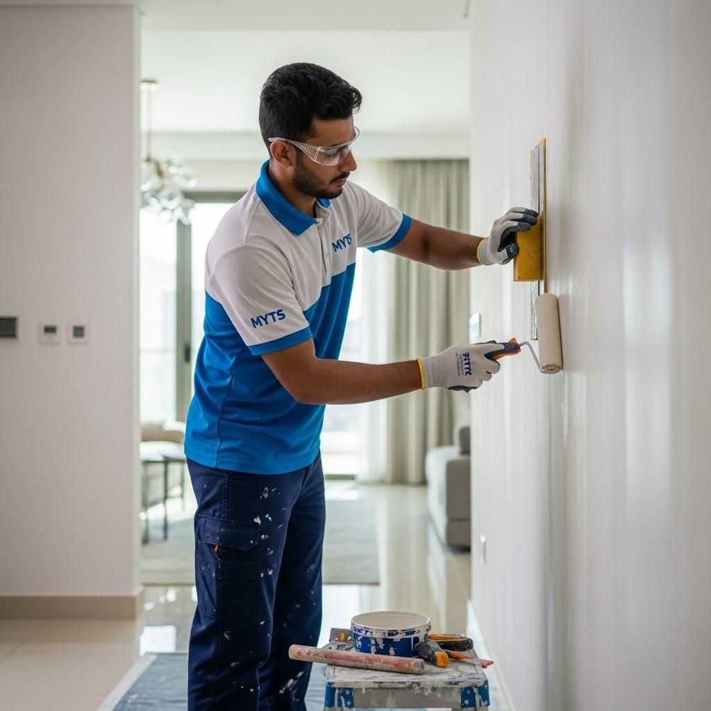 Professional wall repair and repainting services in Dubai for homes and offices