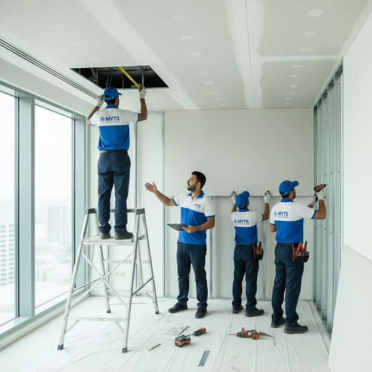 Professional Gypsum Partition & Ceiling Work In Dubai | MYTS