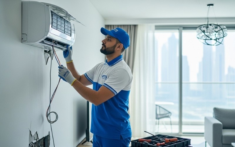 split and central AC installation services in Dubai
