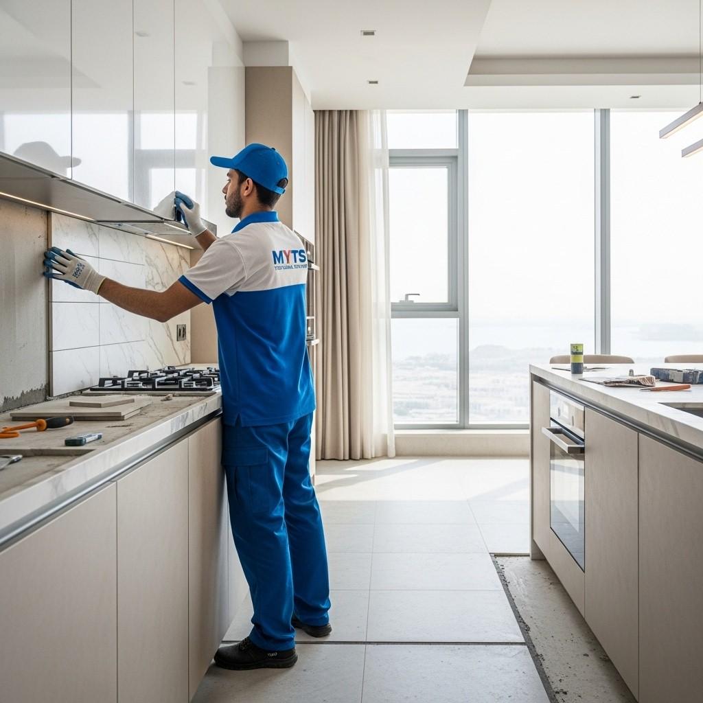 Kitchen Wall Floor Tiling in Dubai 2
