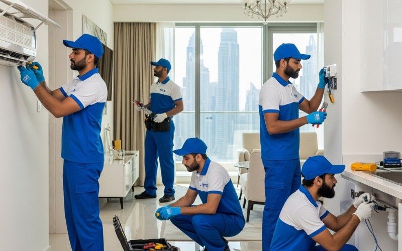 Top 10 Maintenance Company in Dubai, UAE 2 skilled technicians providing maintenance services in Dubai