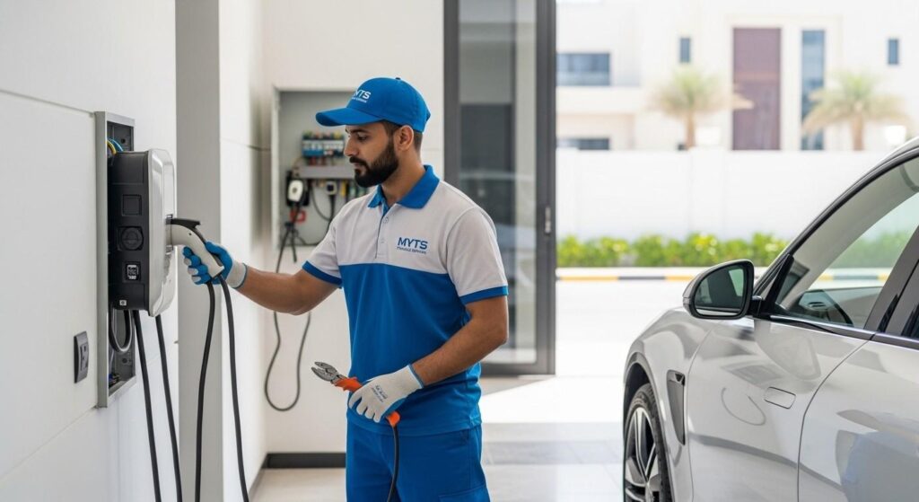 EV charger installation in Dubai for offices and commercial buildings