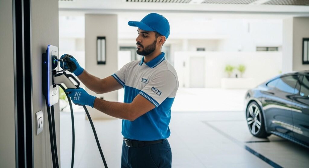Fast and safe home EV charger installation in Dubai