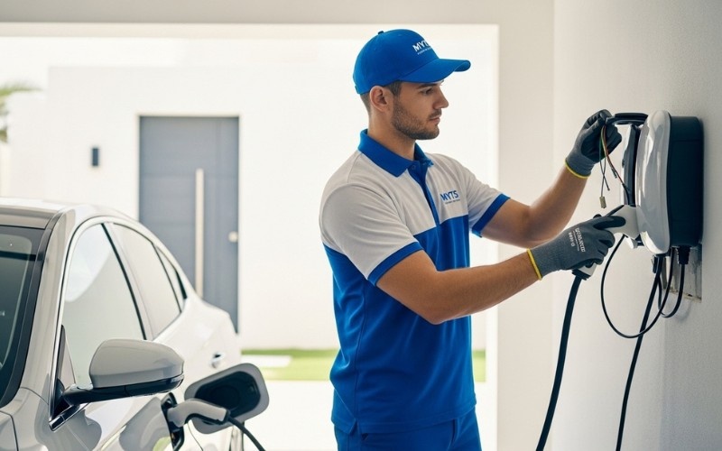 Home EV charger installation Dubai for residential properties