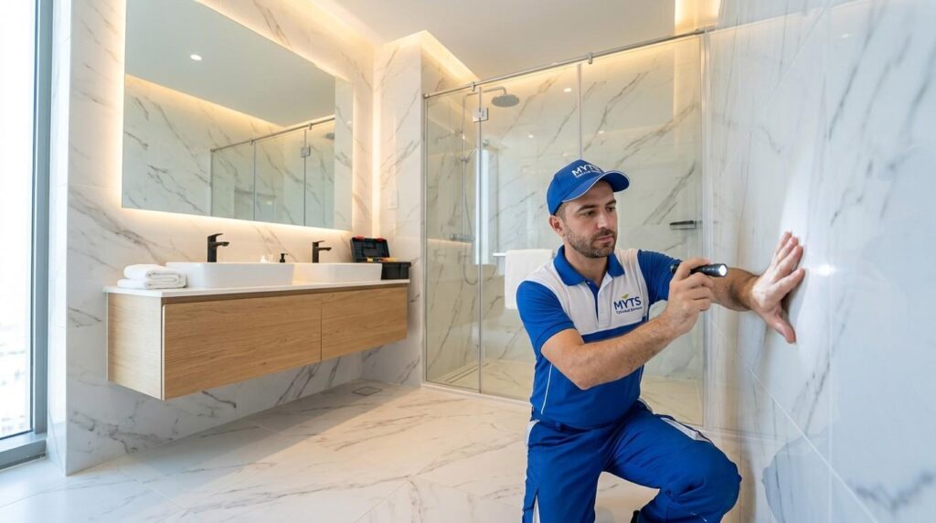 Bathroom Tiling Services Dubai Expert Installation and Repair 1 Luxury bathroom wall and floor tiles installed in Dubai home