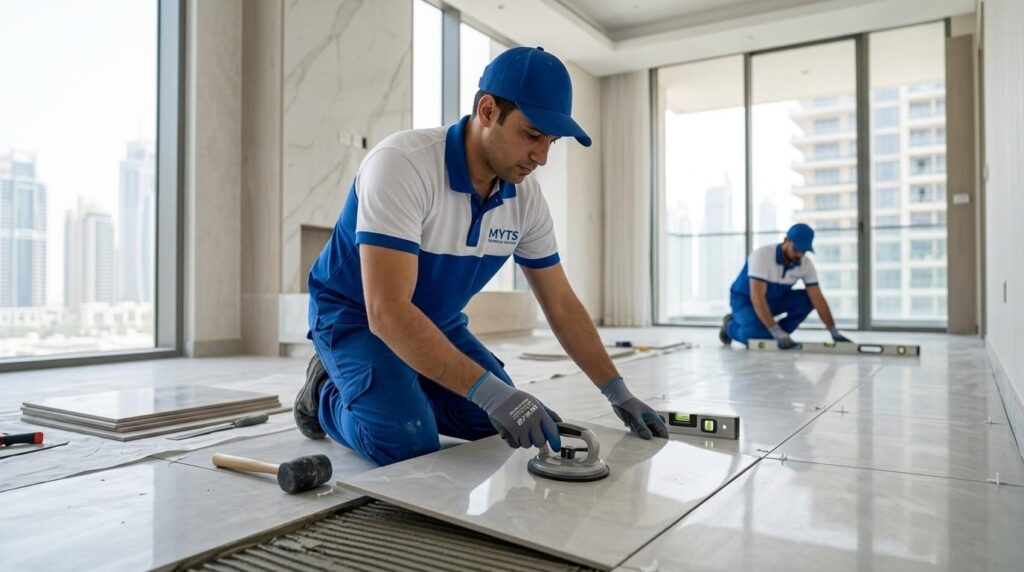 Skilled wall and floor tiling contractors working in Dubai