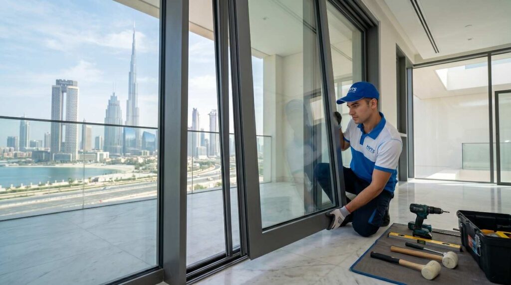 Best Aluminium and Glass Company in Dubai 1 Modern aluminium doors and windows installed by the best aluminium and glass company in Dubai.