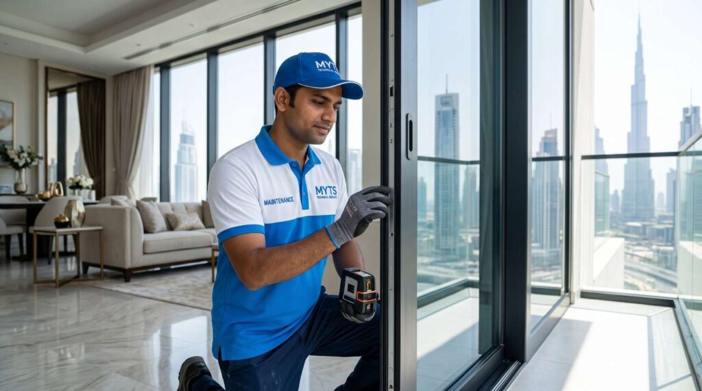 Best Aluminium and Glass Company in Dubai 4 Luxury villa with aluminium windows, glass railings, and modern glass installations in Dubai.