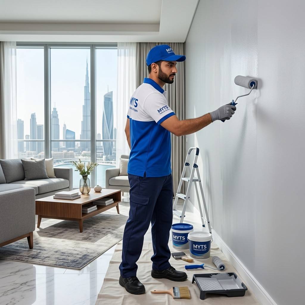 Professional apartment painting services in Dubai for walls, ceilings, and interiors