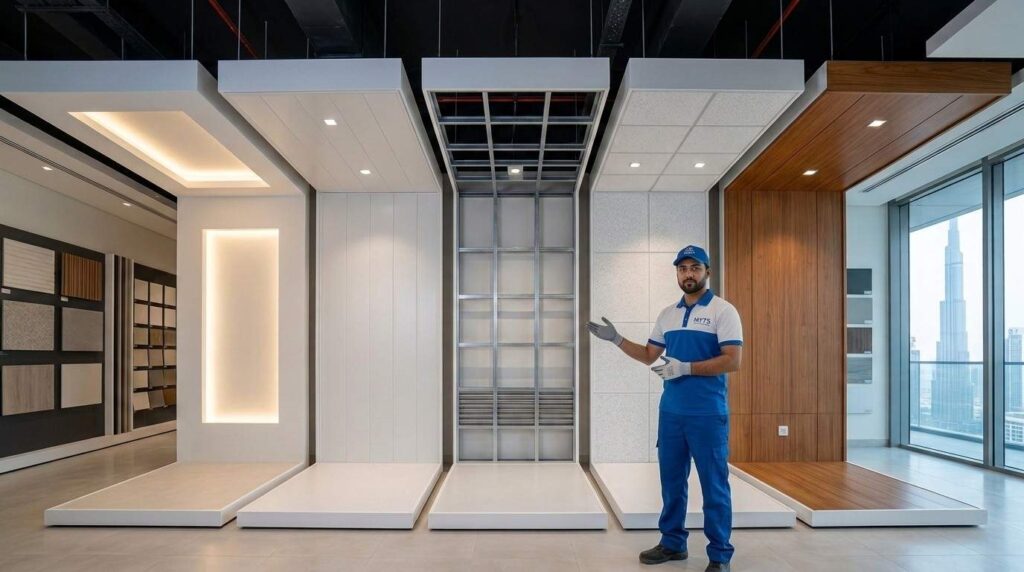 False Ceiling Installation Dubai 3 commercial false ceiling installation Dubai retail shop interior