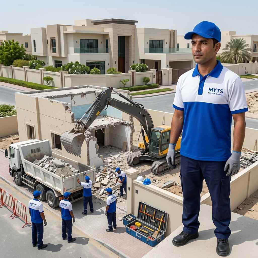 Demolishing work in Dubai by MYTS Technical Services