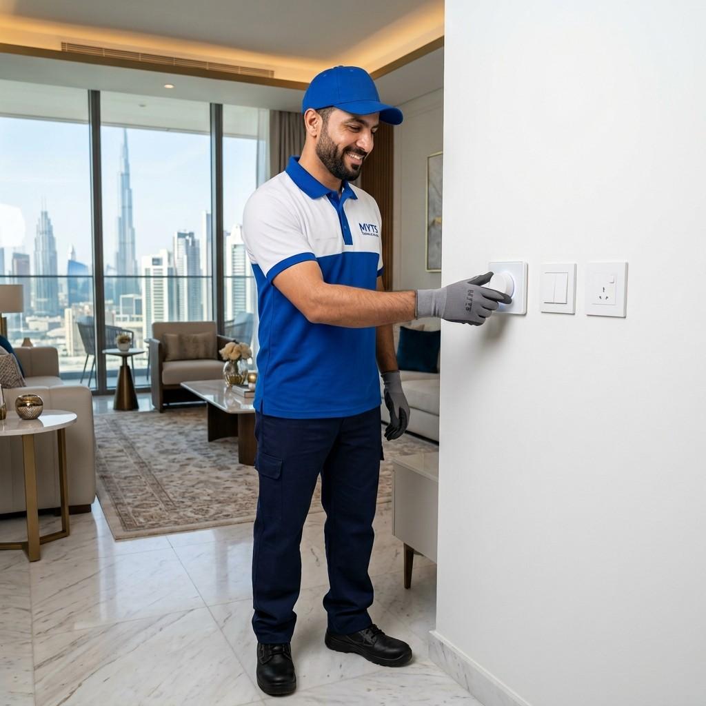 Socket replacement service by professional electricians in Dubai