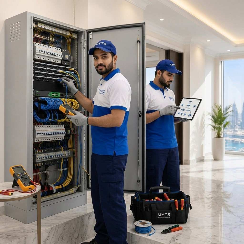 Professional electrical work in Dubai by MYTS Technical Services
