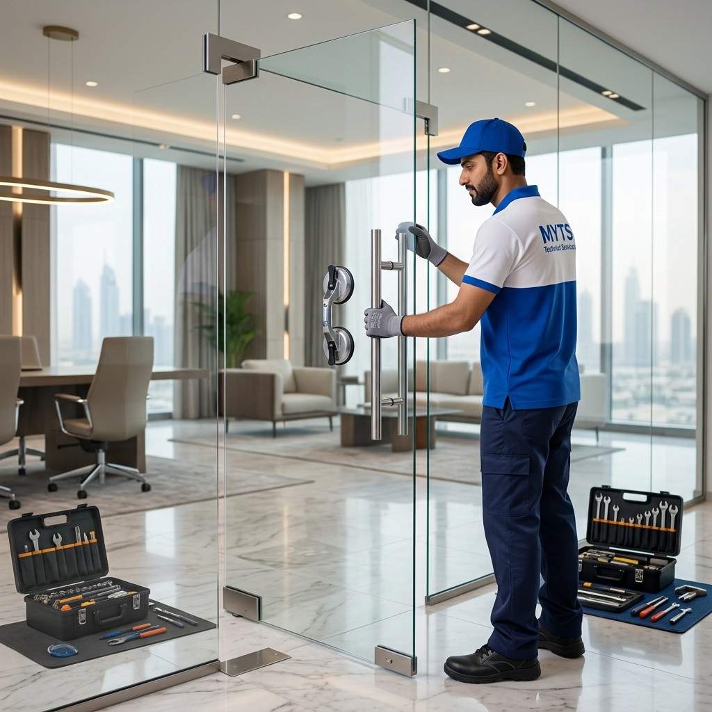 Glass Door and Partition Installation in Dubai for Modern Office