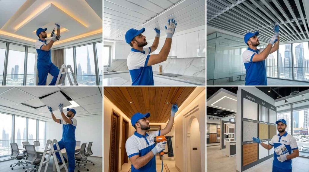 False Ceiling Installation Dubai 2 gypsum false ceiling installation in Dubai bedroom modern design