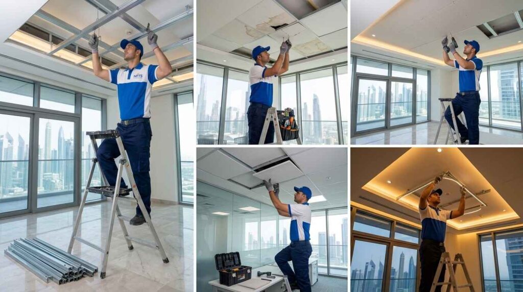 False Ceiling Contractors Dubai Professional Ceiling Installation & Repair Services 2 office false ceiling design and installation services in Dubai