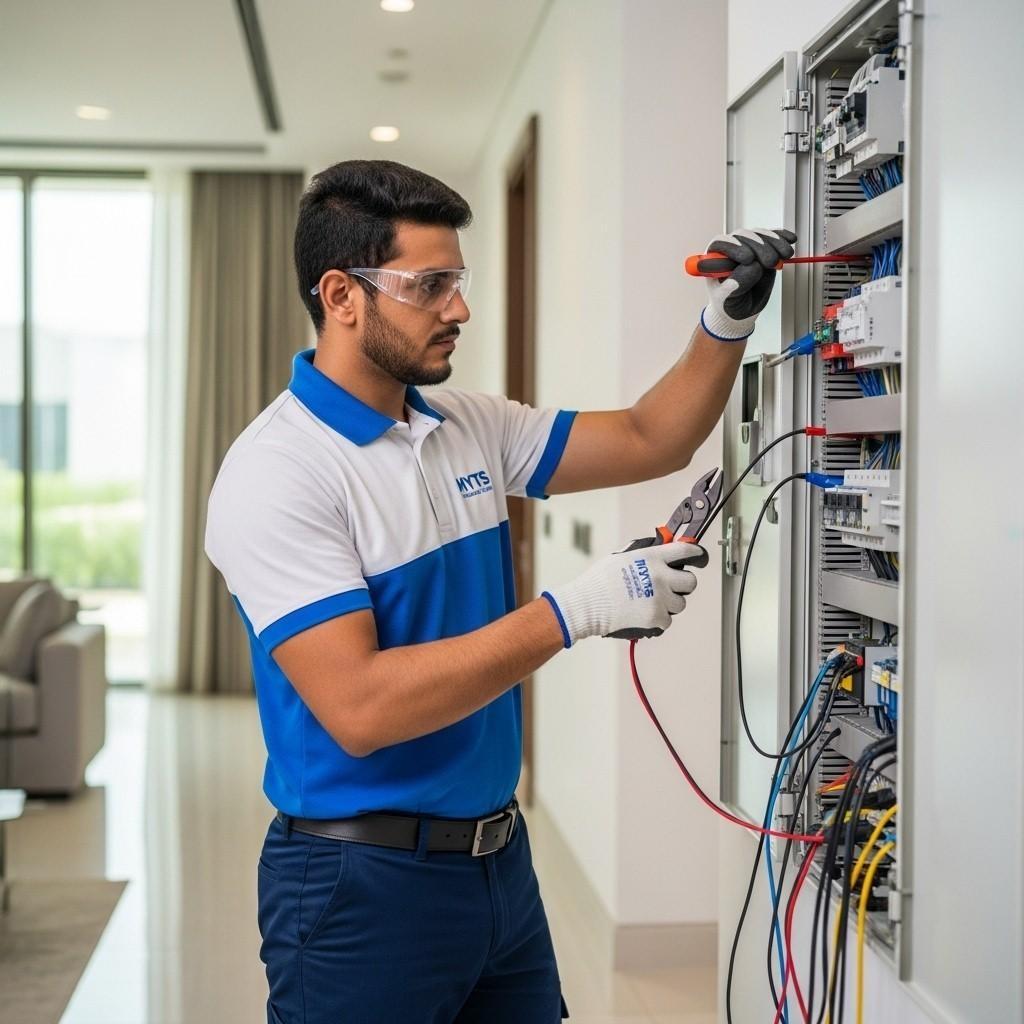 Professional electric work services in Dubai by MYTS Technical Services for homes and offices