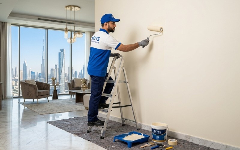 Professional villa painting service in Dubai with skilled painters