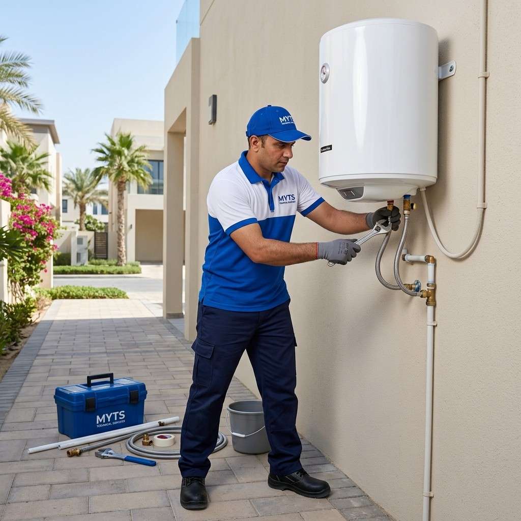 Professional water heater installation and repair service in Dubai by MYTS Technical Services
