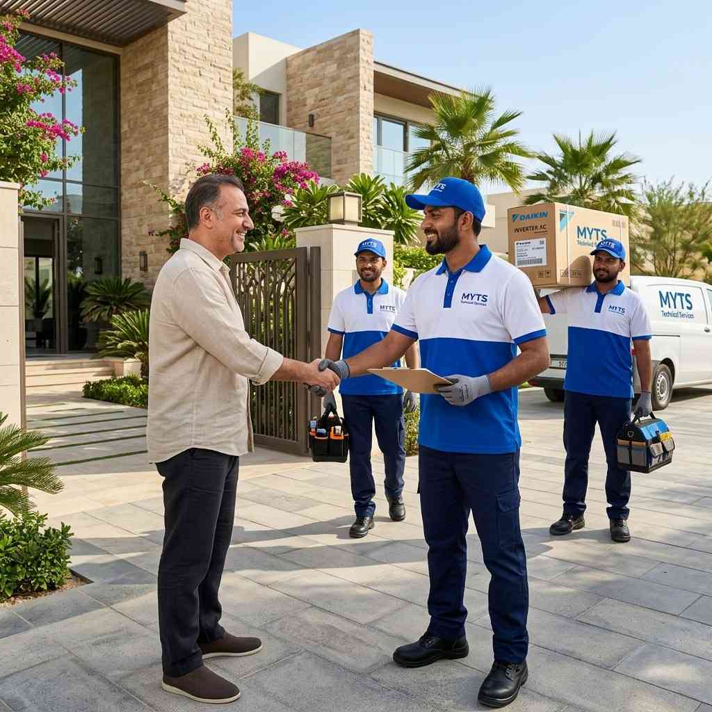 AC & Ventilation 17 Professional AC installation technicians in Dubai providing safe, reliable, and efficient air conditioner installation services.