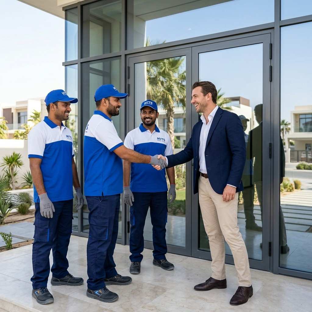 Professional aluminium and glass works service team in Dubai