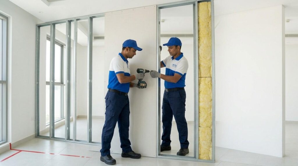 Gypsum Partition Work in Dubai 3 Office gypsum partition work in Dubai