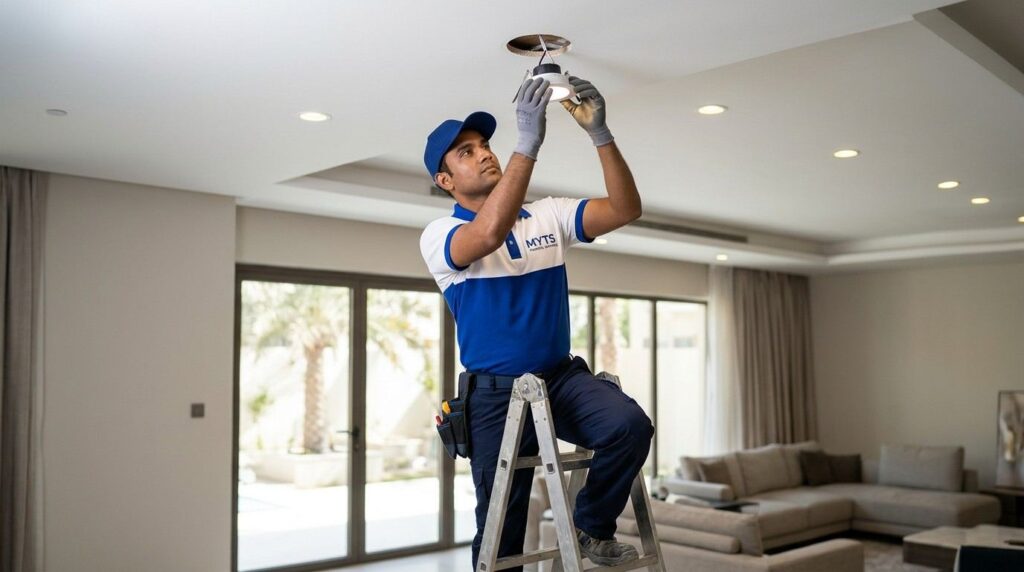 Light Fitting Installation in Dubai for Homes, Villas, and Offices 2 LED light installation in Dubai for modern home lighting